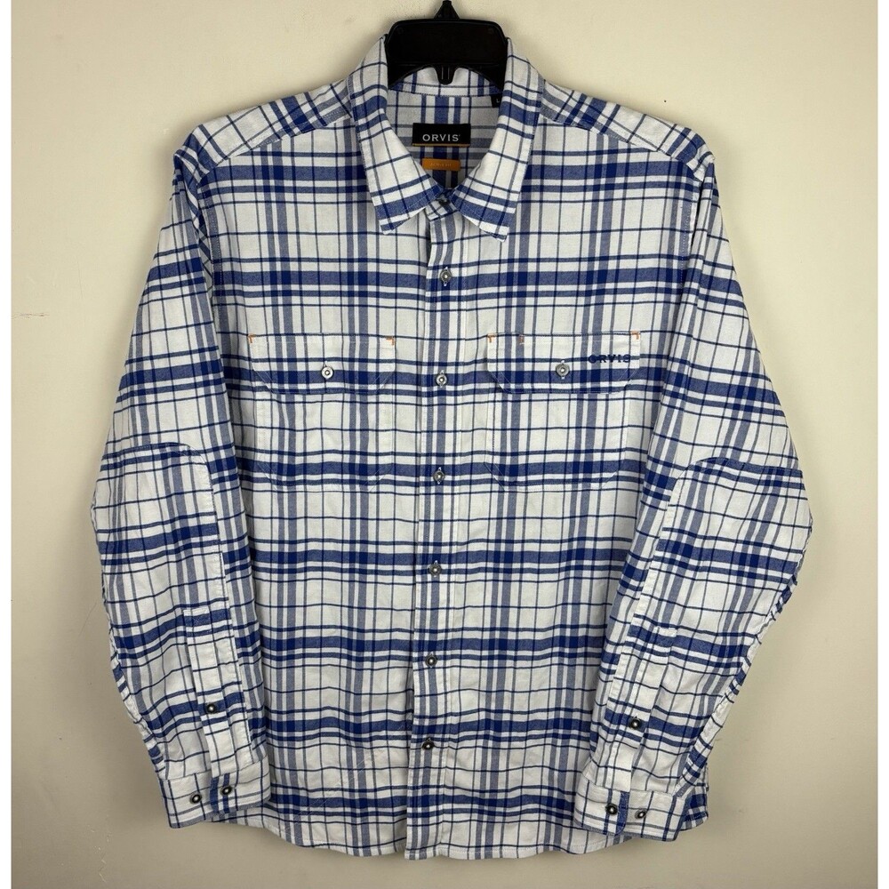 Men’s Orvis Flannel Shirt / Long Sleeve / Plaid / Size Large / Light Weight